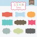 Sticker Digital Frames, Labels, Tags - 9 Pieces for Personal & Commercial Use
