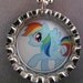 My Little Pony Rainbow Dash / Bottle Cap Necklace / want a different My Little pony just write in the message box at checkout which one
