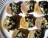 Double Pumpkin Gourmet Cookies For Your Dogs- Veggie Bite Pumpkin Cookie Dipped in Carob