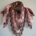 Woodrose Crochet Shawl Scarf lace wrap handmade mohair shawlette