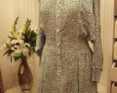 Regine Lazare Geometric Print Butterfly Sleeve Dress