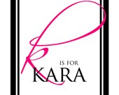 Personalized Custom Wall Art Print - Initial Monogram Name Baby Kids Children Family Pets Wedding