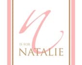 Personalized Custom Wall Art Print - Initial Monogram Name Baby Kids Children Family Pets Wedding