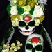 Wedding Masks : Custom Sugar Skulls Set of 2 Day of the Dead Rockabilly