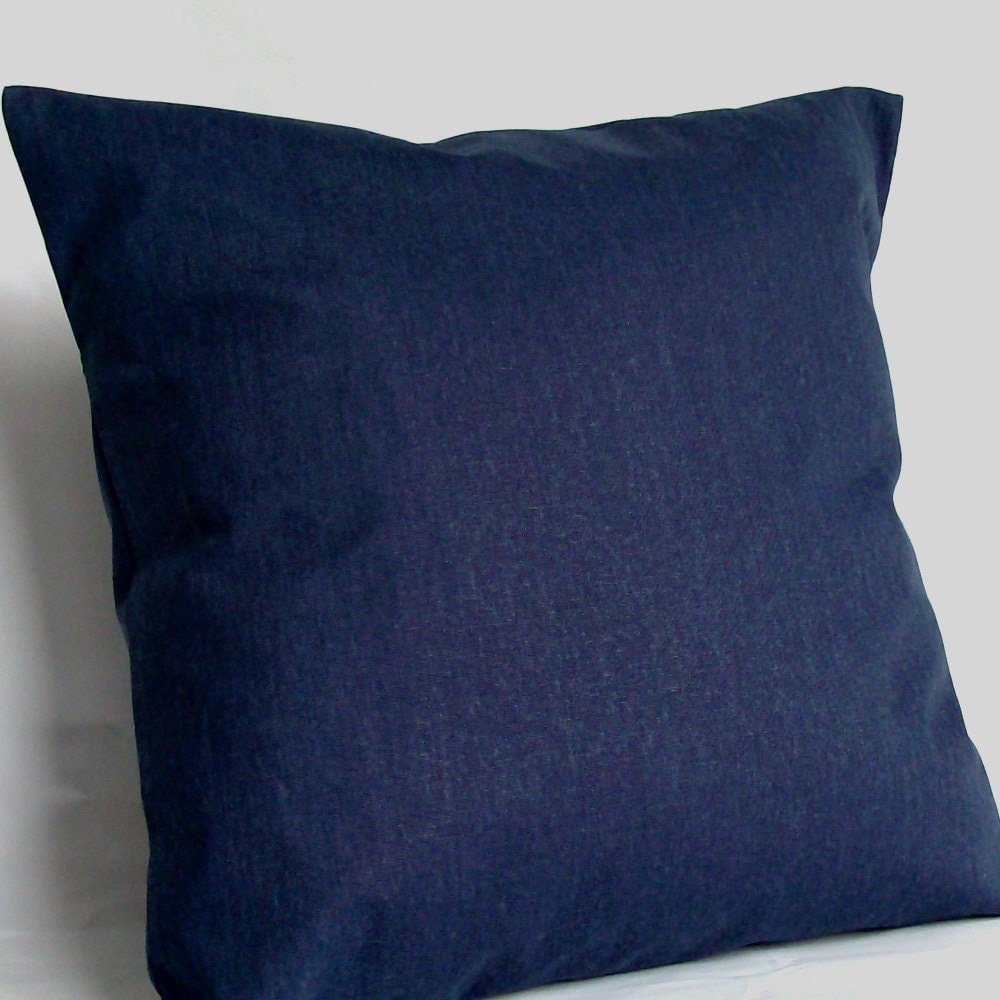 Solid Navy Blue Throw Pillows
