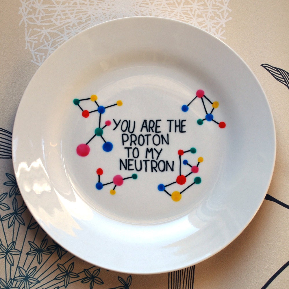 Science of Love - Hand Drawn Plate