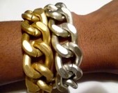 Pretty Princess: Matte Gold & Silver Chunky bracelet.