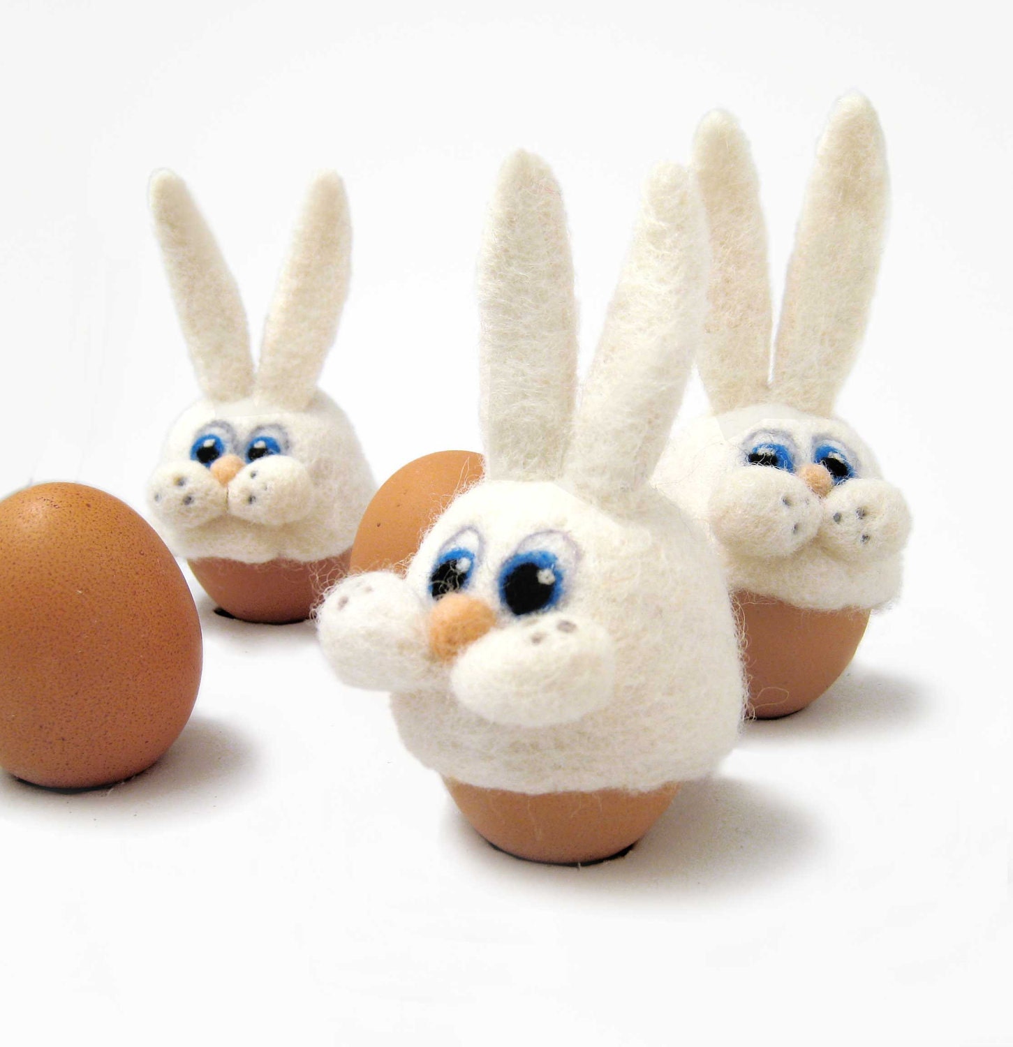Egg warmer- felted bunny -egg cozy - ready to ship