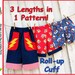 Fuddie Duds...Boy's Pants Pattern. INSTANT DOWNLOAD Superhero Pants, Ankle Biter Beach Shorts, Short Shorts, Lounge pants, Ruffle Pants.