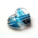 Turquoise heart necklace, blue resin necklace, valentine's gift, stained glass pendant