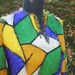 vintage 70's color block tunic size-small/medium