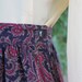 vintage 80's paisley print tea length full skirt