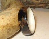 Ziricote lined with Antler, Custom Wood and Antler Ring