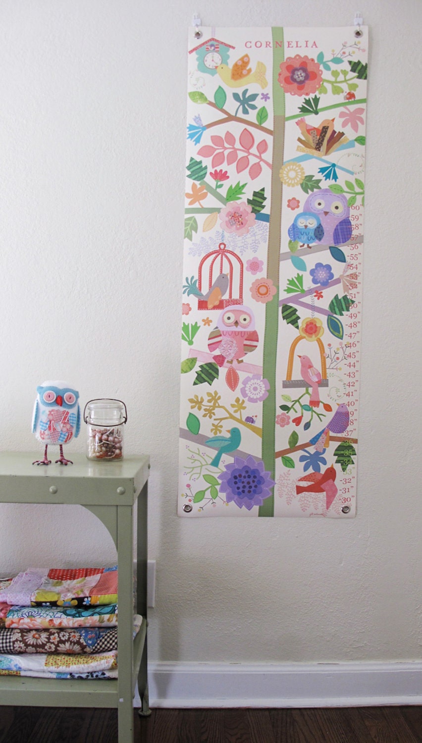 Birds & Branches - Personalized Canvas growth chart