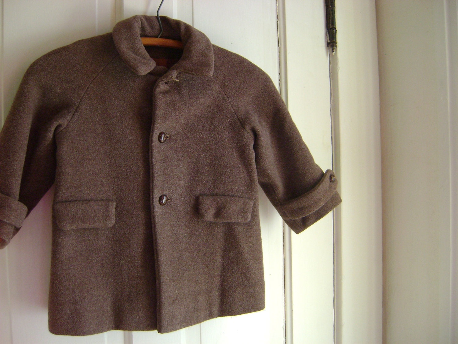 Vintage Childrens Wool Coat/ Handmade