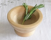 Reclaimed Wood Bowl - hand turned from reclaimed maple - eco kitchen storage mortar vessel B119