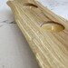 Wood Candle Holder - reclaimed birch wood rustic log split wood center piece hosting eco table LCH113
