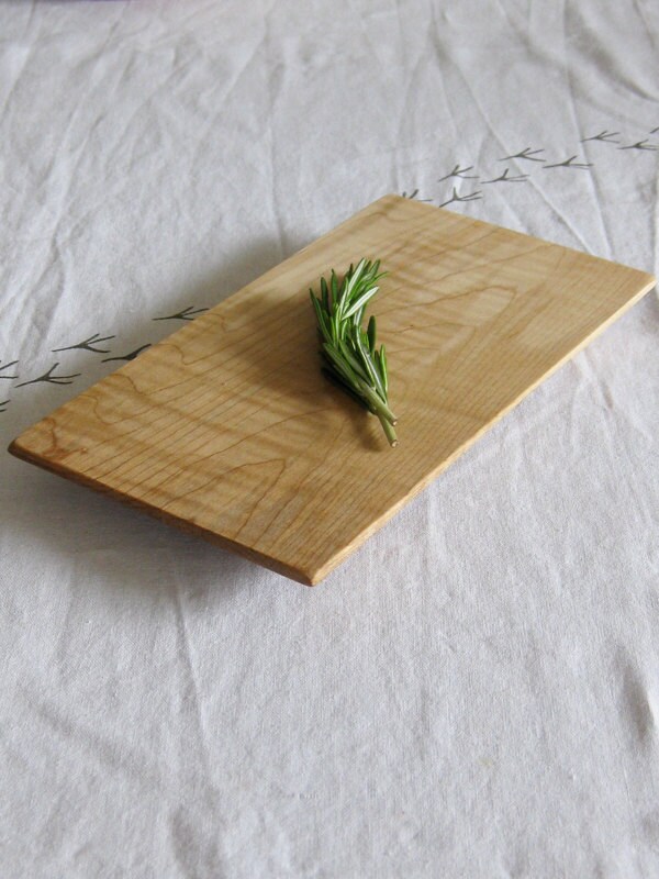 Wood Platter - Reclaimed ripple figure birch serving tray platter eco kitchen dining hosting P110