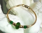 Emerald Green Mint Candy (7 inch) Bangle Bracelet