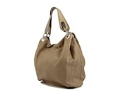 Handmade Leather Bag Purse Tote in Cream -.- the Iasepa-.-