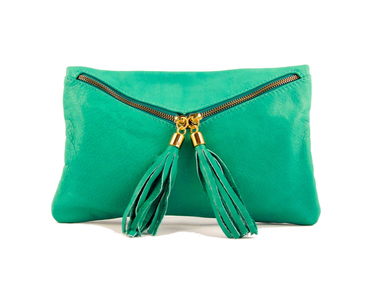 leather clutch turquoise -.- the Envelope -.-