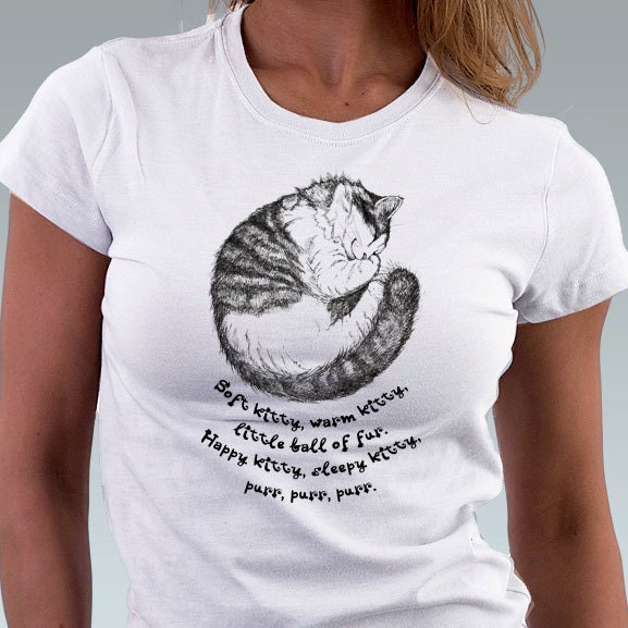 Cat Shirt Big Bang Theory Soft Kitty Warm Kitty Geek Nerd Kitten Cat ...