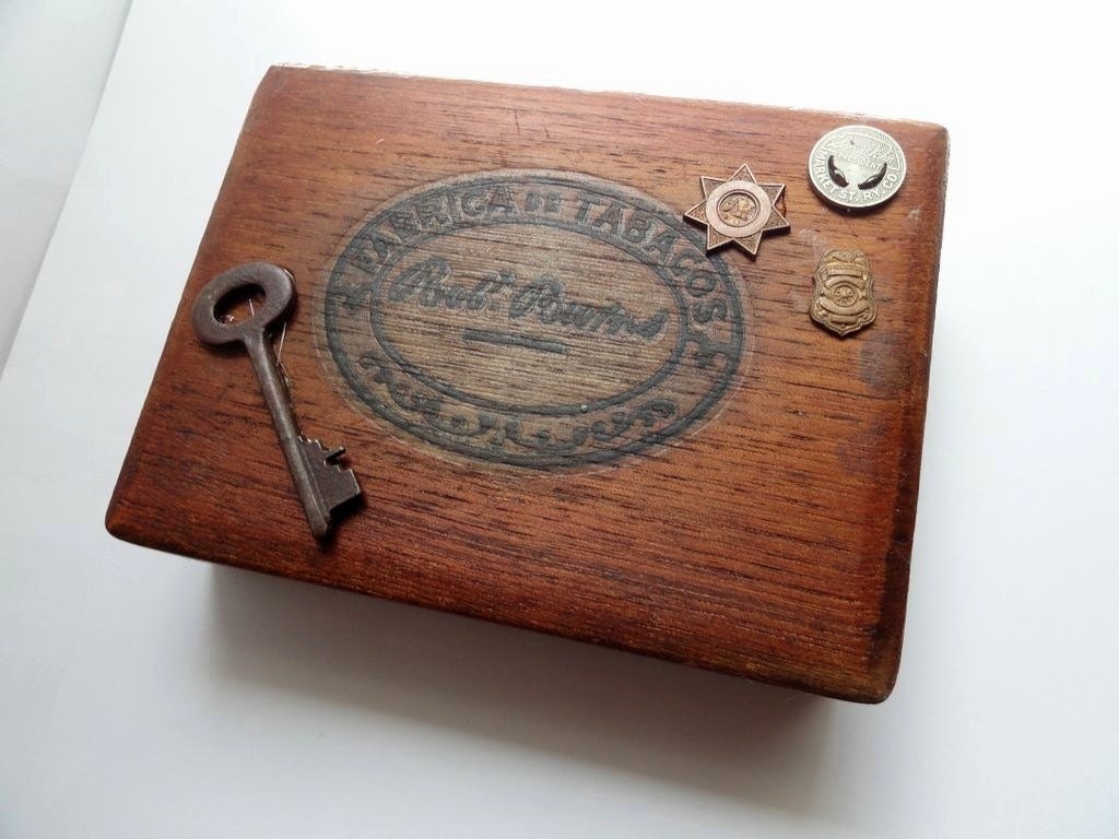 Steampunk Box - Steampunk Decor - Decorative Box - Upcycled Cigar Box - Vintage Cigar Box - Mother's Day Gifts