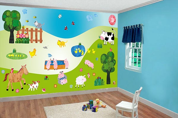 Wall decals stickers, baby nursery wall, kids wall stickers, nursery decor, baby room decor, baby art, baby nursery room, HUGE  Farm decal