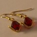 Zelda Inspired Goron Ruby Spiritual Stone Earrings