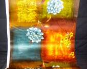 SALE NOS Fabric 1950s 1960s Abstract Floral Tiki Print Mid Century Modern Colorful Vintage lots of yardage