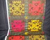 SALE NOS Vintage Fabric 1950s 1960s Abstract  Tribal Tiki  Style Pattern Mid Century Eames DEADSTOCK