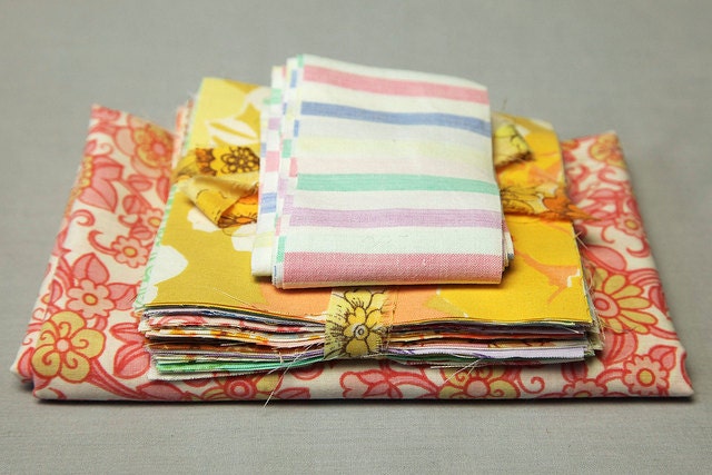 Vintage Sheet Baby Quilt Kit