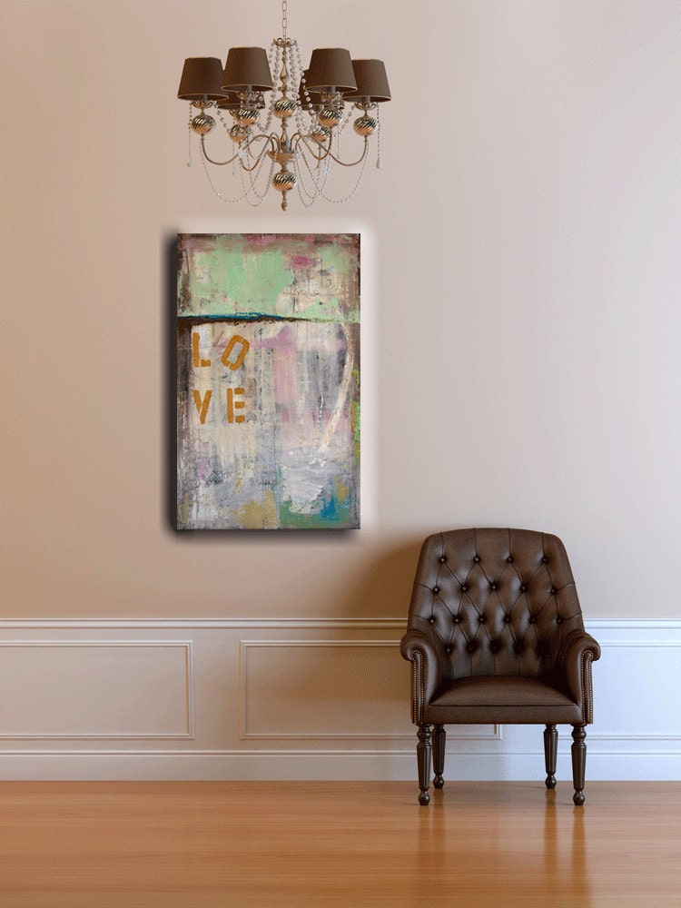 Original Painting Large Abstract Mixed Media Acrylic Art by Cheryl Wasilow Size 24 x 36
