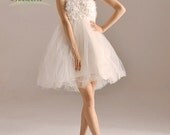 CiCi/wedding gown/women clothing/dress/long/handmade flowers/tulle/elegant/custom made/ALL SIZE