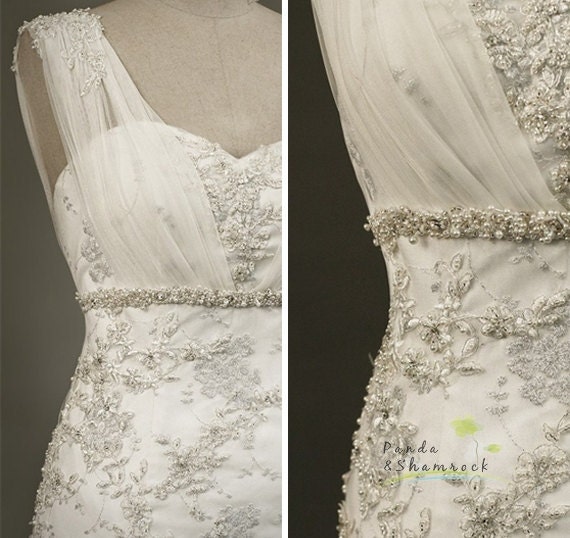 Alexis/women clothing/wedding gown/bridal dress/fish tail/mermaid/custom made/lace/sweetheart line/ALL SIZE