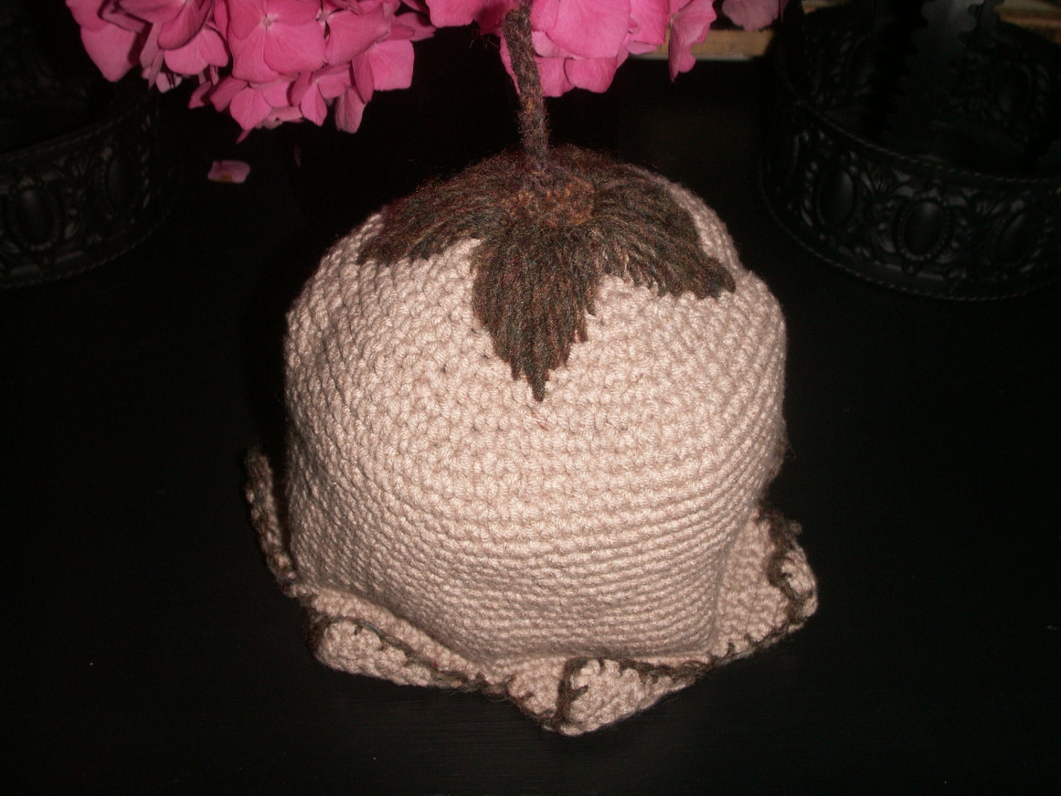 Pretty Little Acorn Crochet Baby Hat