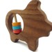 Organic Baby Toy Rattle, Little Piggy Wooden Baby Rattle, Natural Baby Toy, Makes a Fun Gift