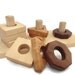 Wooden Shape Sorter Stacking Toy - Organic and Natural