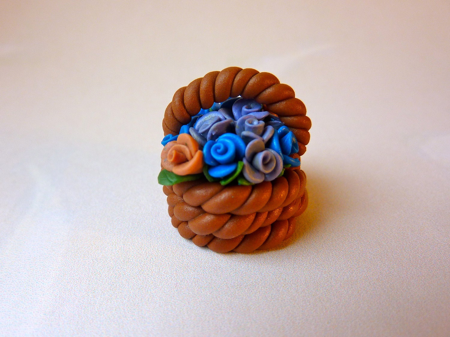 Flower Basket - Handmade FIMO