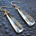 White Quartz Crystal Dangle Earrings Tear Drop Wedding Statement Jewelry 14K Gold