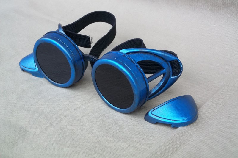 BLUE CYBER GOGGLES - Industrial Rave Scientist Eyewear