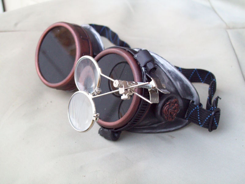 Steampunk Goggles Airship Captain Apocalyptic Mad Scientist Special