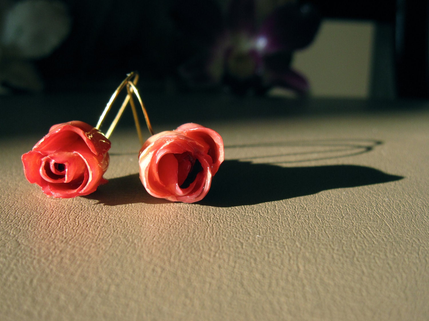 Simple Dangling Pleasures: Princess Rosebud Studs