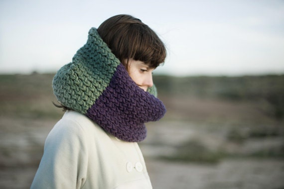 Chunky Extra Long Infinity Scarf - Hand Knitted Unisex Cowl