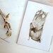 Owl Print Good Listener A5 Sepia