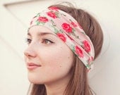 Rose Floral Headband - Oh so Comfy and Retro Cute
