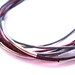 Cord Medium Necklace with Sliding Silver Plated Tubes