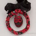 Reserved for Monica Black Velvet Choker - Polymer Clay Flowers Sugar Skull Pendant - Day of the Dead Dia de los Muertos - Halloween Jewelry