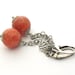 Carnelian Agate Earrings, Long Earrings, sterling silver 925
