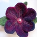 Needle Felted Flower Pin